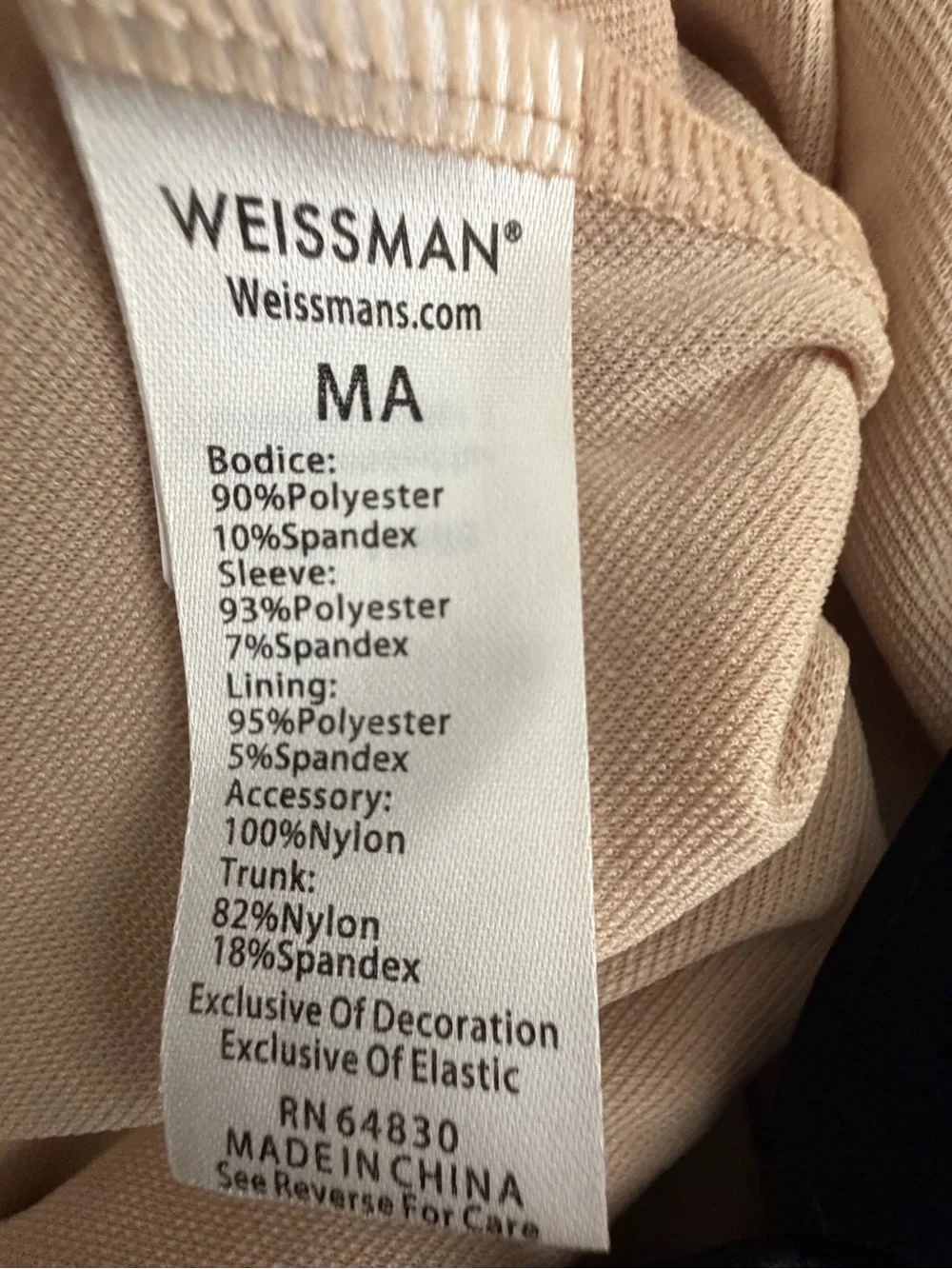 Weissman Gold Sequin Black Mesh Long Sleeve Leotard Size MA Excellent (A642) - Picture 9 of 11
